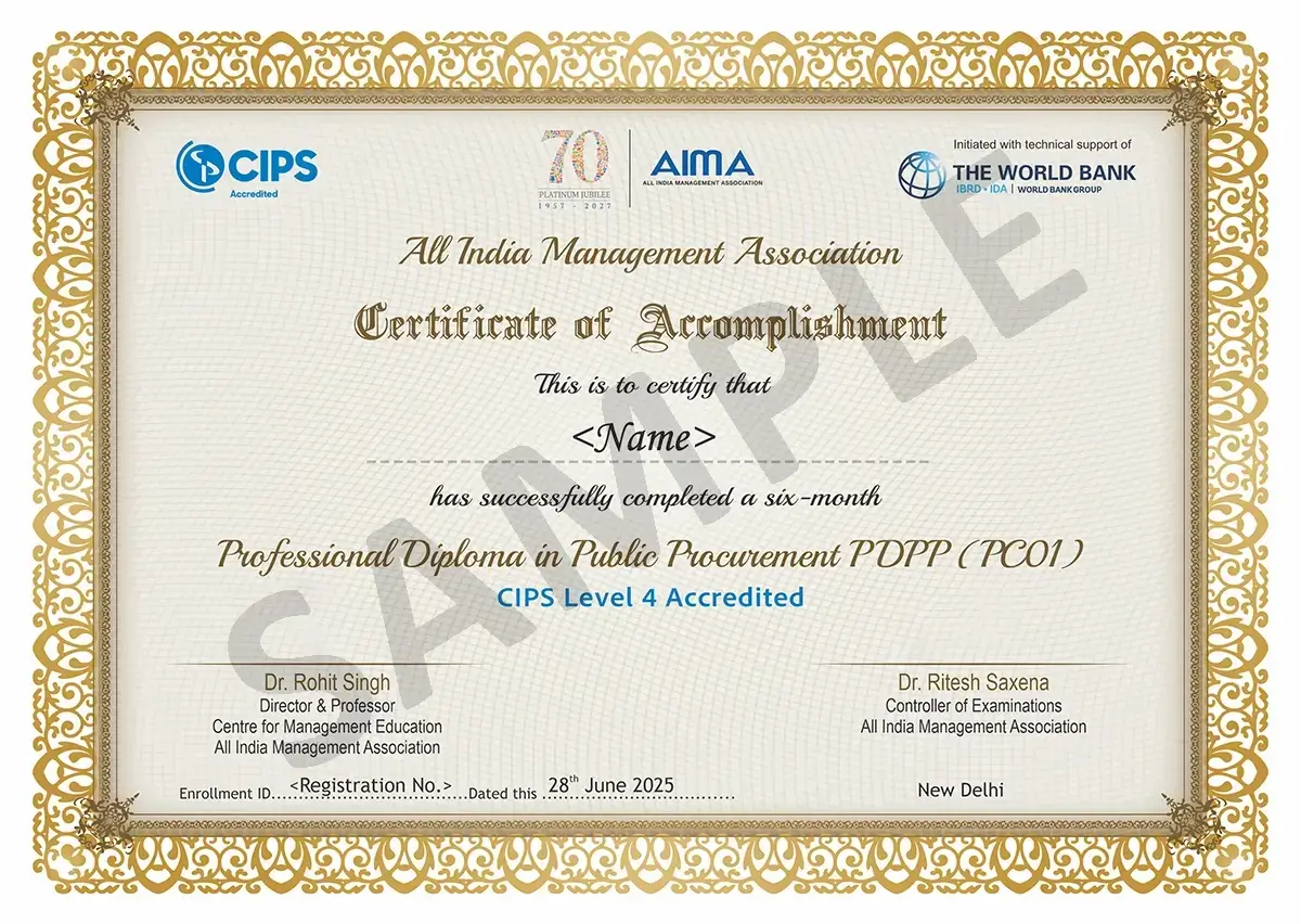 Professional Diploma in Public Procurement